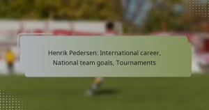 Henrik Pedersen: International career, National team goals, Tournaments