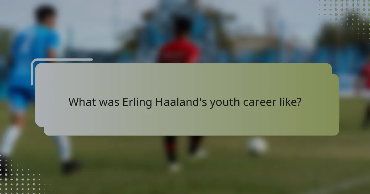 What was Erling Haaland's youth career like?